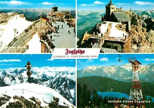 Zugspitze Muenchner Haus Bergstation Ostgipfel Seilbahn Eibsee Zugspitze Kat. Garmisch Partenkirchen