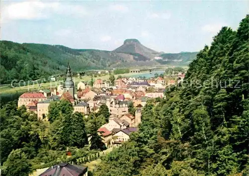 Bad Schandau mit Lilienstein Kat. Bad Schandau