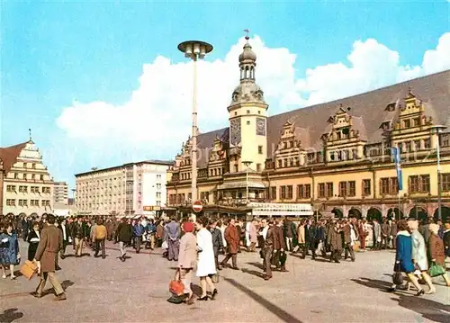 Leipzig Altes Rathaus und Alte Waage am Markt Kat. Leipzig