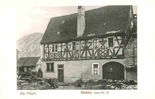 Mueden Mosel Fachwerkhaus Kat. Mueden (Mosel)