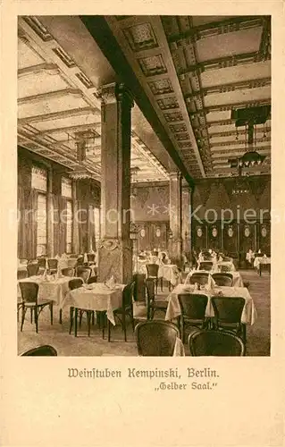 Berlin Weinstuben Kempinski Grosser Saal Kat. Berlin