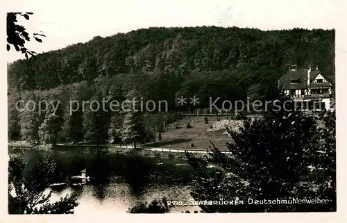 Saarbruecken Deutschmuehlenweiher Kat. Saarbruecken