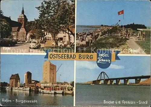 Burg Fehmarn Kirche Hafen Burgstaaken Bruecke Strand Kat. Fehmarn