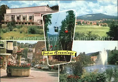 Braunlage Seilbahn Springbrunnen Kurhaus  Kat. Braunlage Harz