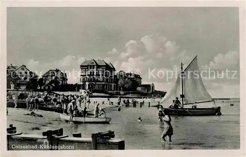 Kuehlungsborn Ostseebad Badeleben am Weststrand Kat. Kuehlungsborn