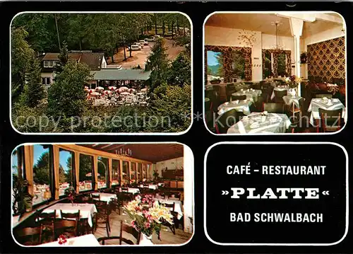 Bad Schwalbach Cafe Restaurant Platte Kat. Bad Schwalbach