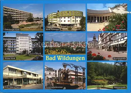 Bad Wildungen Oldenburger  Wicker  Helenenheim Klinik Kurschattenbrunnen Helenenquelle Brunnenstrasse  Kat. Bad Wildungen