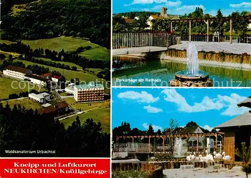 Neukirchen Knuellgebirge Waldsanatorium Urbachtal Rathaus  Brunnen Kat. Neukirchen