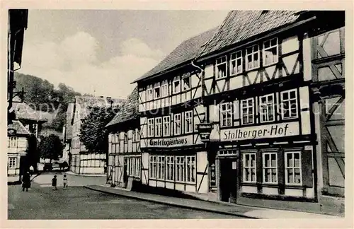 Stolberg Harz Strasse am Stolberger Hof Kat. Stolberg Harz