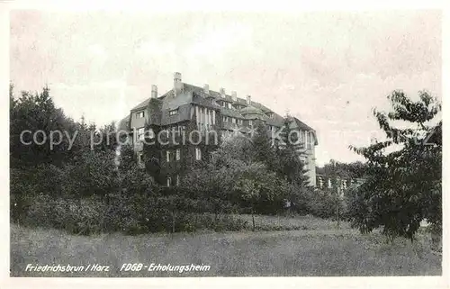 Friedrichsbrunn Harz FDGB Erholungsheim Kat. Friedrichsbrunn