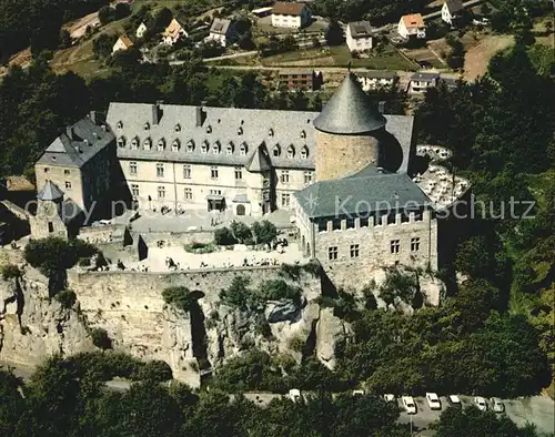 Schloss Waldeck Fliegeraufnahme Schloss am Edersee Kat. Waldeck