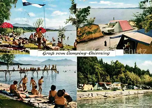 Chieming Chiemsee Campingplatz Strand Kat. Chieming