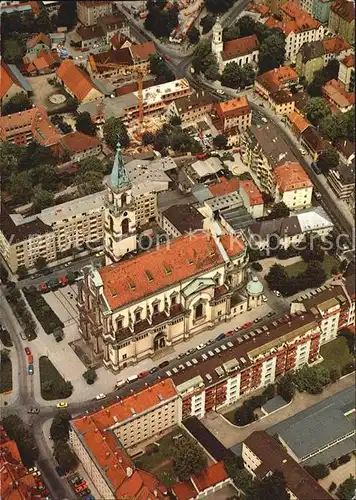 Muenchen Untersendling Fliegeraufnahme mit Pfarrkirche Kat. Muenchen