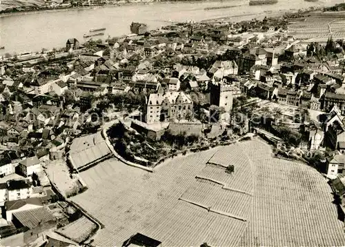 Bingen Rhein Burg Klopp Luftaufnahme Kat. Bingen am Rhein