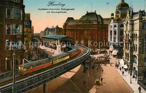 Hamburg Hochbahn Roedingsmarkt Steuergebaeude Kat. Hamburg