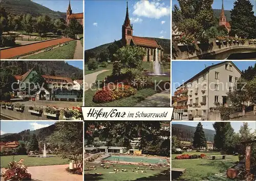 Hoefen Enz Luftkurort Schwimmbad Kirche  Kat. Hoefen an der Enz