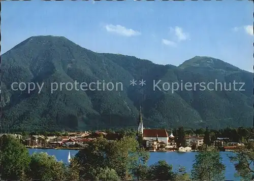 Rottach Egern Tegernsee mit Wallberg und Selzberg Mangfallgebirge