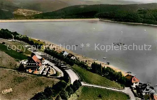 Langscheid Sorpesee Turmcafe am Sorpesee Fliegeraufnahme Kat. Sundern (Sauerland)