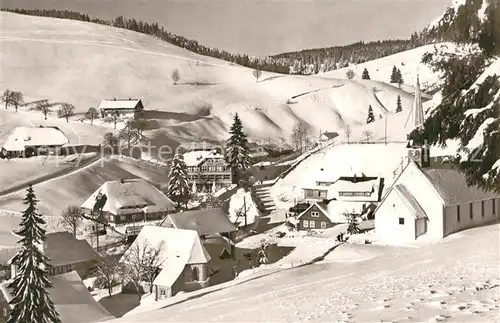 Muggenbrunn Winter Kirche Kat. Todtnau