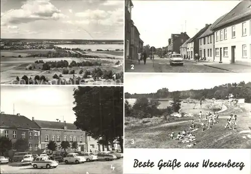 Wesenberg Mecklenburg Woblitzsee Badeanstalt Weisser See Markt Mittelstrasse Kat. Wesenberg Mecklenburg