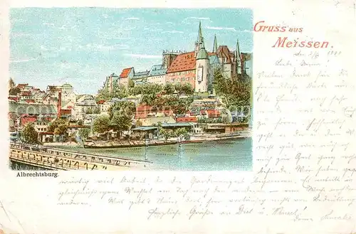 Meissen Elbe Sachsen Albrechtsburg Kat. Meissen