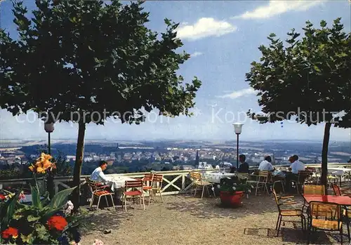 Bad Nauheim Panorama Blick vom Johannisberg Restaurant Terrasse Kat. Bad Nauheim