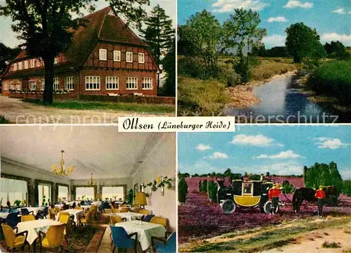 Ollsen Gasthaus Zur Eiche Postkutsche Kat. Hanstedt