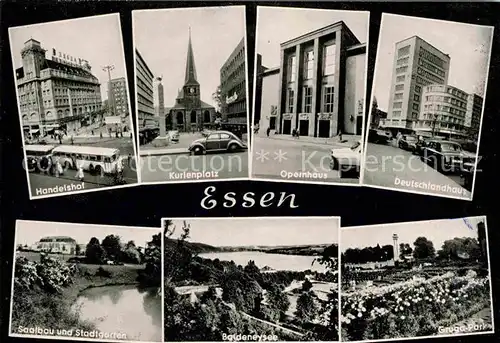 Essen Ruhr Handelshof Kurienplatz Opernhaus Deutschlandhaus Baldeneysee Kat. Essen