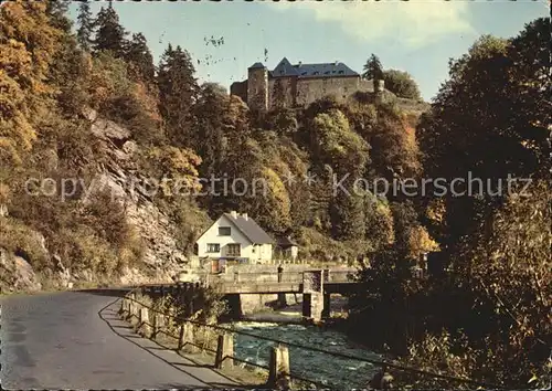 Monschau Die Rur und die Burg Kat. Monschau