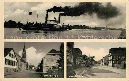 Nonnenweier Rhein Hauptstrasse Kat. Schwanau