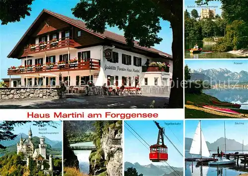 Brunnen Schwangau Haus Martini Forggensee Saeuling Fuessen Tegelbergbahn Schloesser Kat. Schwangau