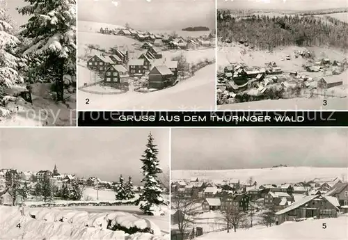 Thueringen Region Rennsteig Heubach Fehrenbach Masserberg Schnett Winter Kat. Erfurt