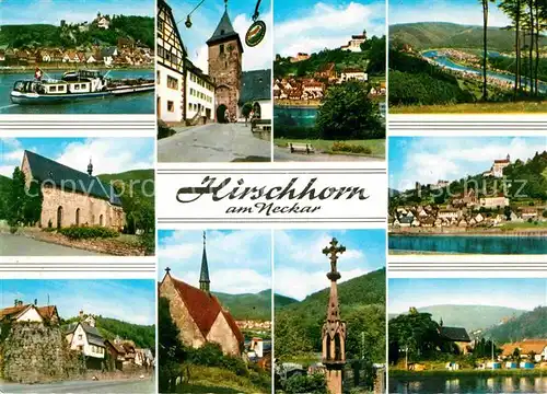 Hirschhorn Neckar Kirche Stadttor Panorama Schiff Zeltplatz Kat. Hirschhorn (Neckar)