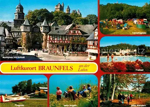 Braunfels Marktplatz Schloss Campingplatz Freibad Flugplatz Kat. Braunfels