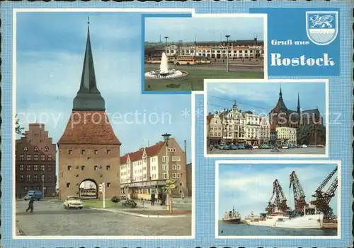 Rostock Mecklenburg Vorpommern Steintor Bahnhof Ernst Thaelmann Platz ueberseehafen Kat. Rostock