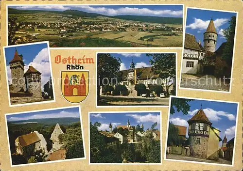 Ostheim Rhoen Panorama Lichtenburg Wehrtuerme Rathaus Kirchenburg  Kat. Ostheim v.d.Rhoen