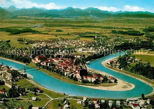 Laufen Salzach Luftaufnahme Alpen Kat. Laufen