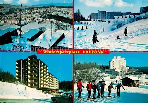 Freyung Klinik Schloss Wolfstein Winter Kat. Freyung