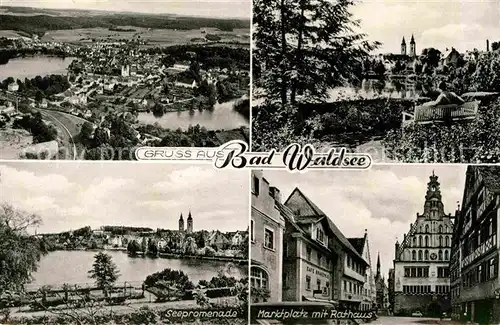 Waldsee Bad Seepromenade Marktplatz Luftaufnahme Kat. Bad Waldsee