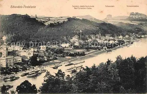 Postelwitz SendigWaldvillenkolonie Falkenstein Schrammsteine Kat. Bad Schandau