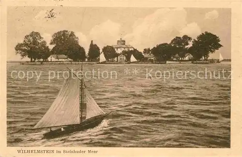 Steinhuder Meer Wilhelmstein Segelboot Kat. Wunstorf