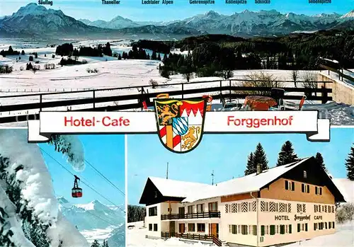 Ussenburg Forggenhof Hotel Bergcafe Winter Kat. Rosshaupten
