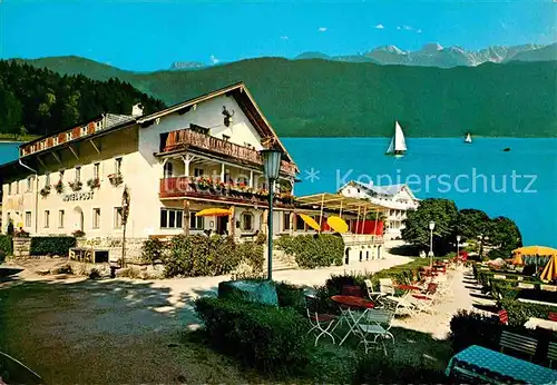 Urfeld Walchensee Hotel zur Post Jaeger am See Kat. Kochel a.See