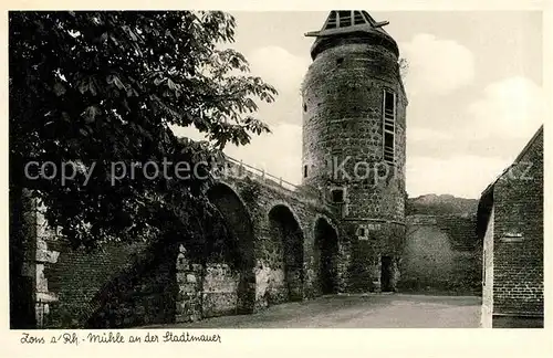 Zons Muehle Stadtmauer Kat. Dormagen