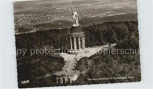 Hermannsdenkmal Fliegeraufnahme Kat. Detmold