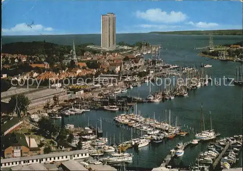 Travemuende Ostseebad Hafen Fliegeraufnahme Kat. Luebeck