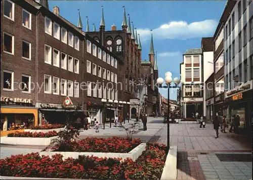 Luebeck Breite Strasse mit Rathaus Kat. Luebeck