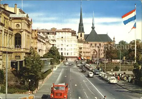 Luxembourg Luxemburg Boulevard Roosevelt Place de la Constitution et Cathedrale Kat. Luxembourg