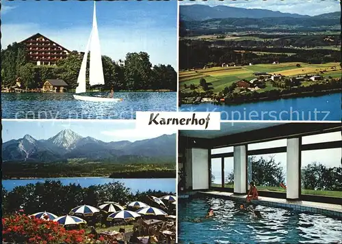 Egg Faakersee Hotel Kanerhof Hallenbad Terrasse Panorama  Kat. Villach Kaernten