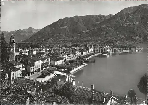 Ascona Lago Maggiore Panorama Hafen Alpen